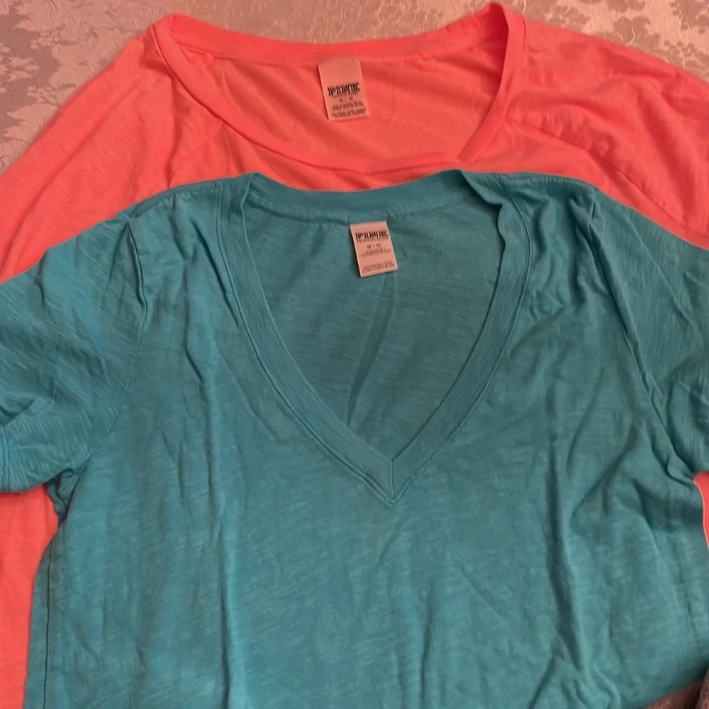 5 PINK Tee Shirts 1 long Sleeve 4 short - Picture 3 of 3